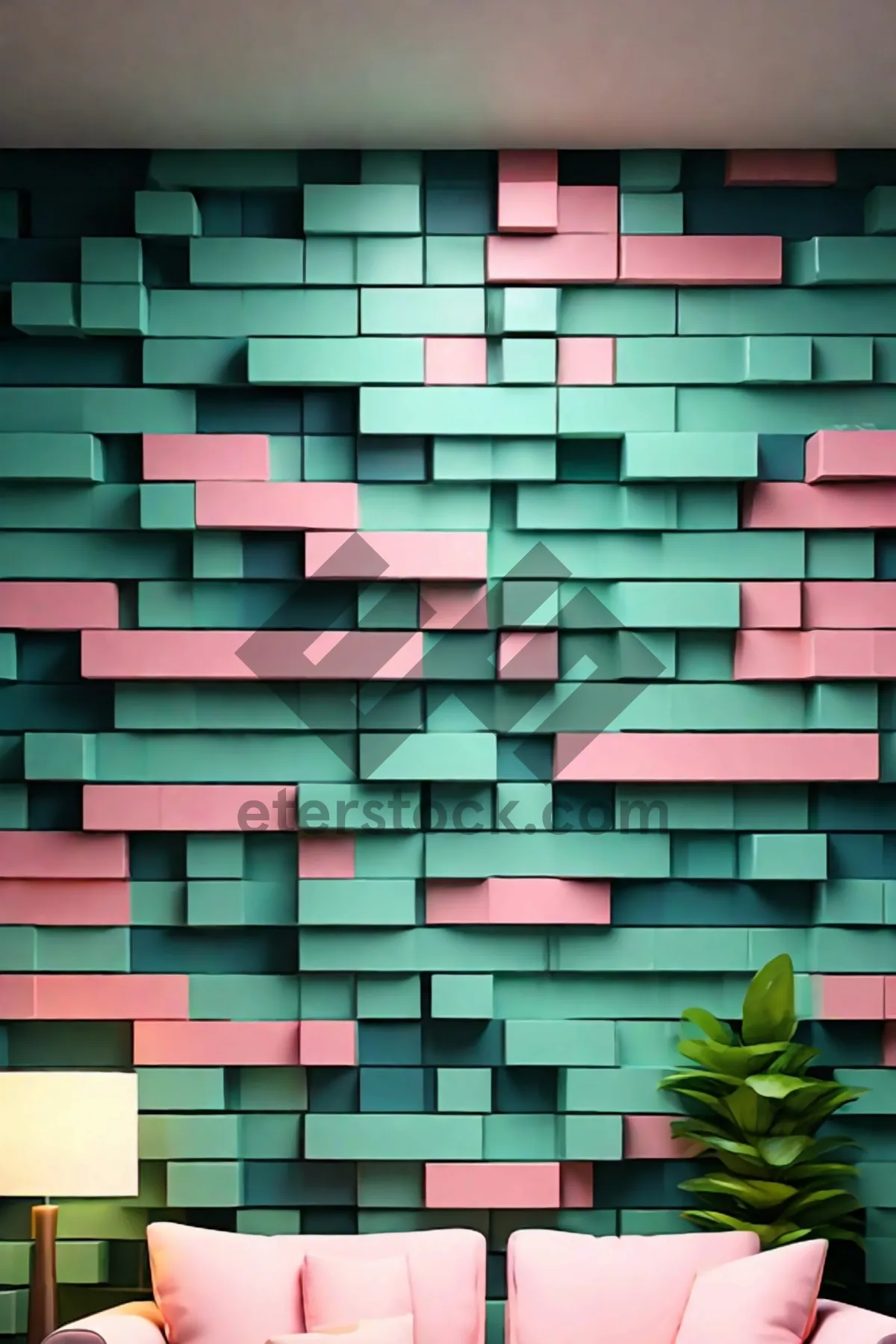 Picture of Urban Brick Building Texture Pattern Backdrop