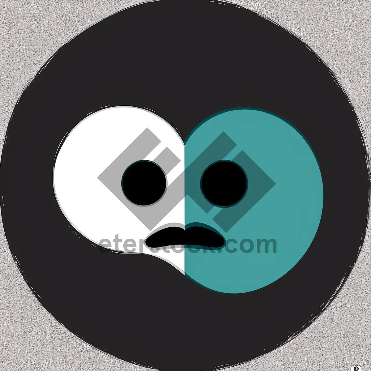 Picture of Sleek Black Icon Design with Symbolic Symbol