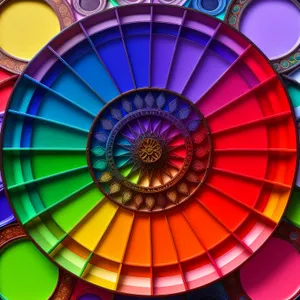 Colorful Pinwheel Machine Design: A Vibrant Mechanical Digital Art