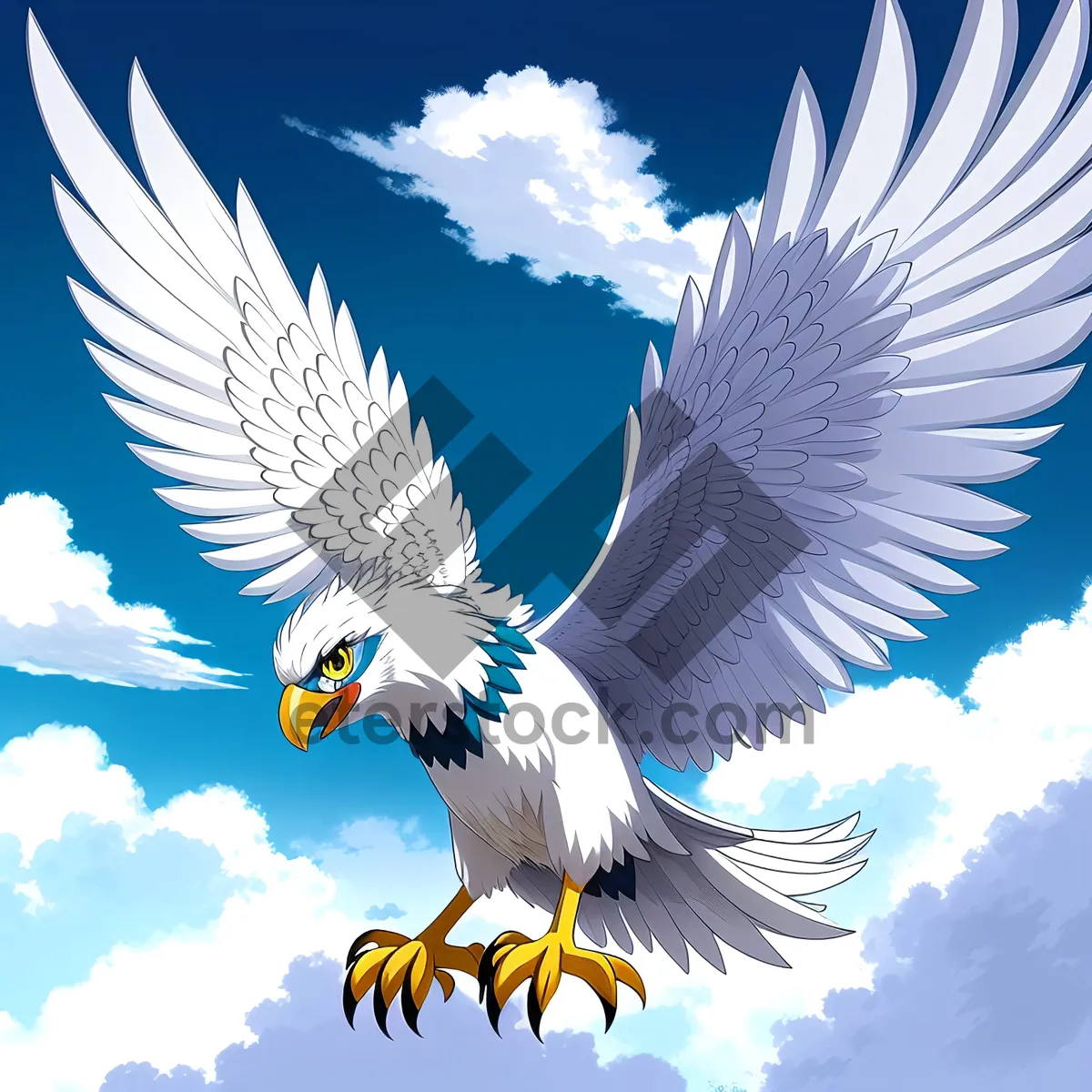 Picture of Freedom in Flight: Majestic Bird Soaring through the Sky