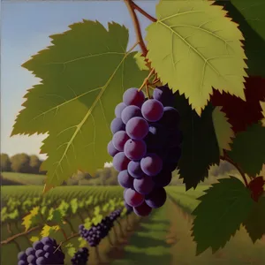 Juicy Autumn Harvest: Fresh Organic Grapes from the Vineyard