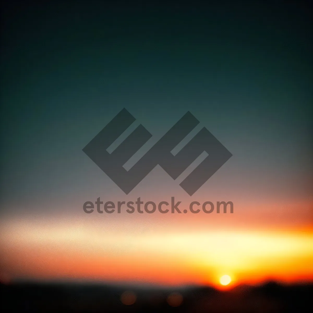 Picture of Golden Horizon: Majestic Summer Sunset Over Clouds