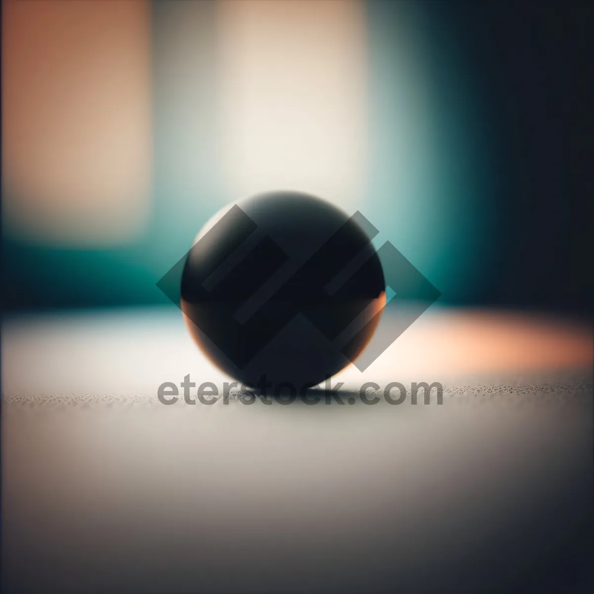 Picture of Shiny 3D Sphere with Black Design