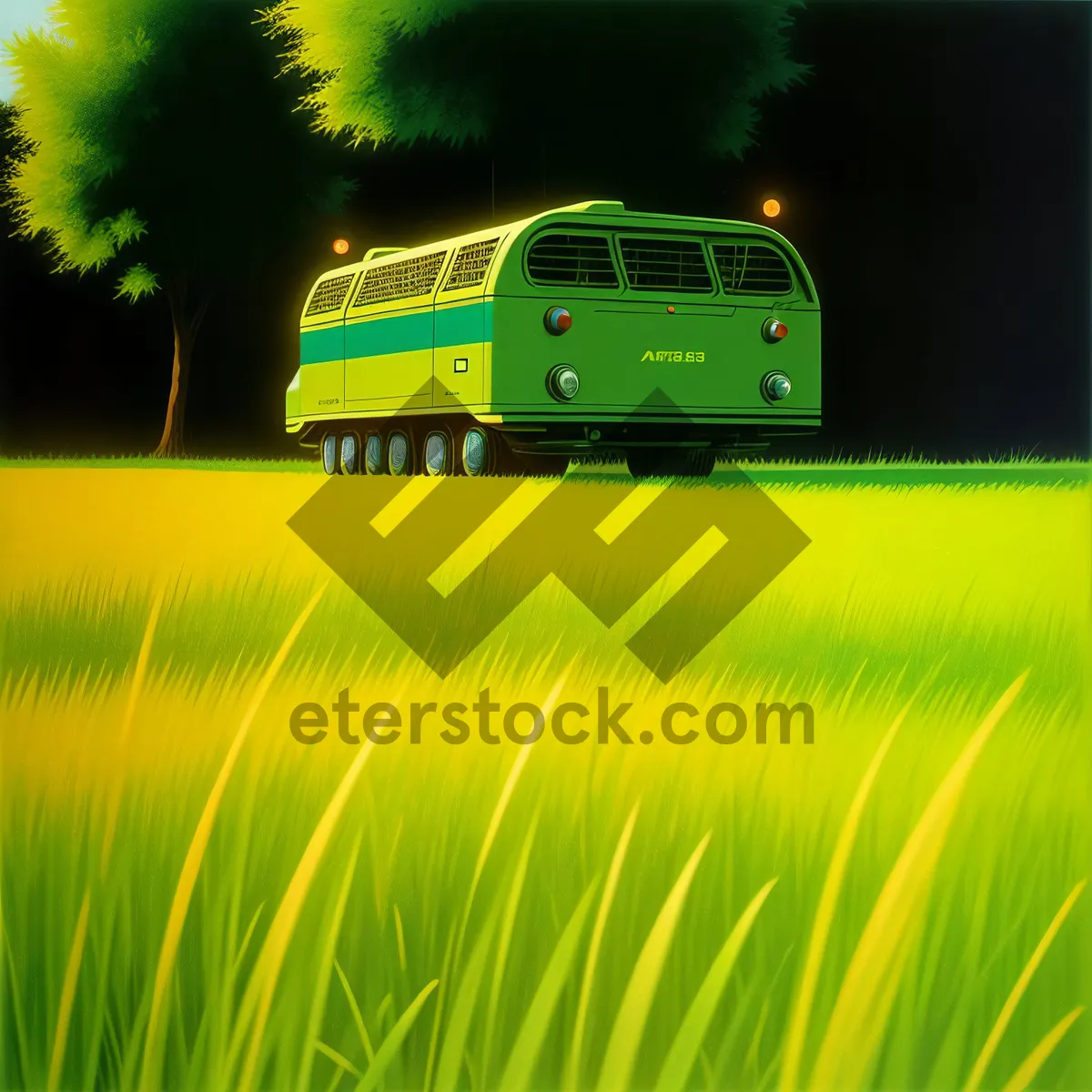 Picture of Tranquil Rural Landscape with Vast Fields and Clear Sky