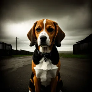 Adorable Walker Hound - Purebred Hunting Dog Portrait