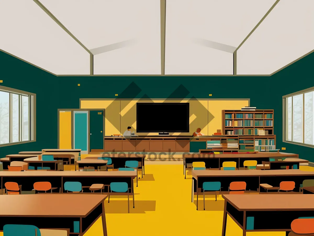 Picture of Modern office interior with luxury furniture and lamp