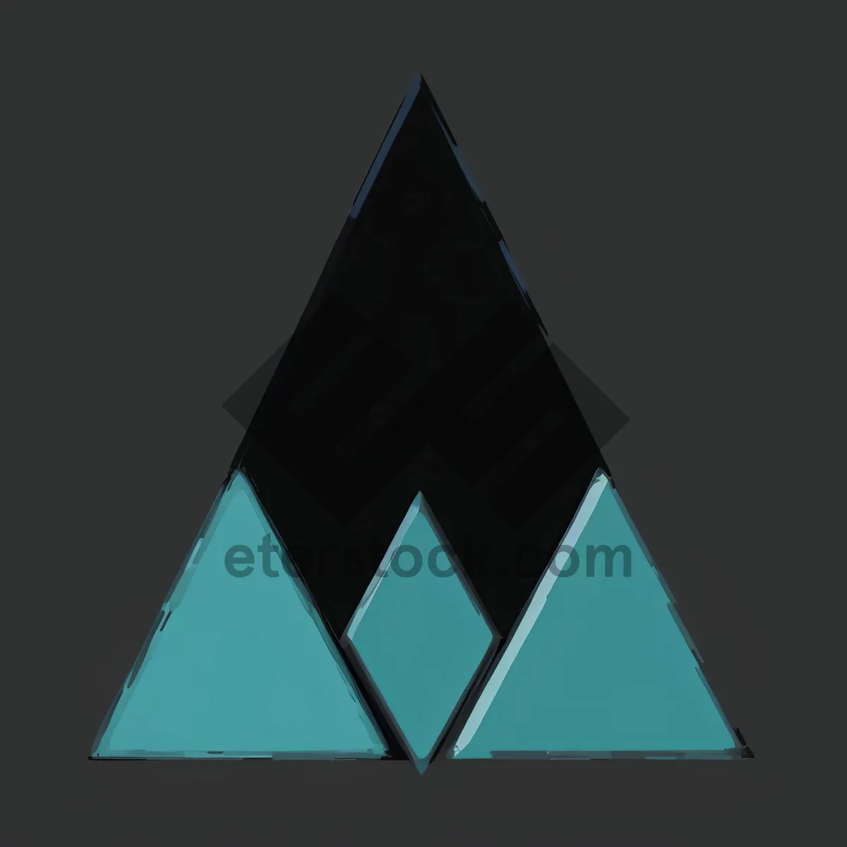 Picture of Pyramid Sign: Triangular Graphic Symbol with Distinct Design