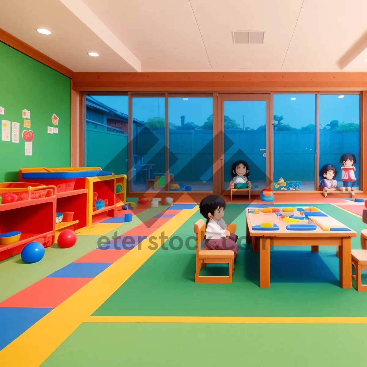 Picture of Modern Luxury Living Room with Wood Furniture and 3D Lamp"
Note: Please provide the specific image tags for me to create an appropriate description as per your request.