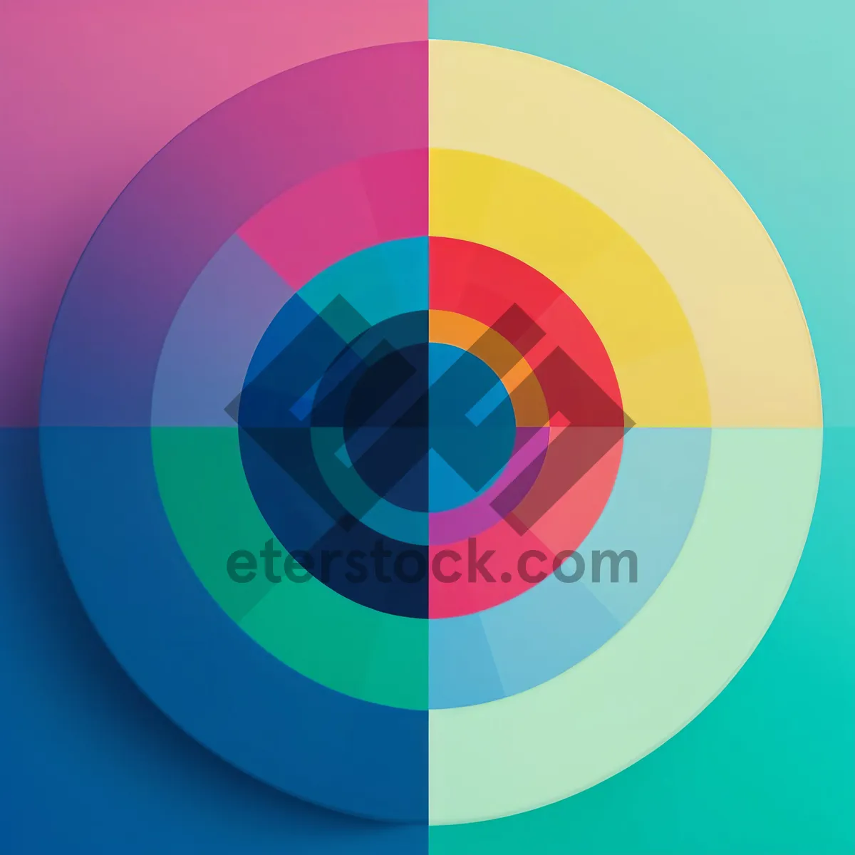 Picture of Colorful Gradient Circle Icon Art