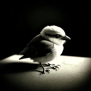 Spring Sparrow with Cute Beak and Feathers