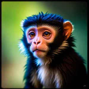 Adorable Monkey Portrait in the Wild