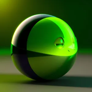 Glossy Glass Sphere Icon: Web Design Element