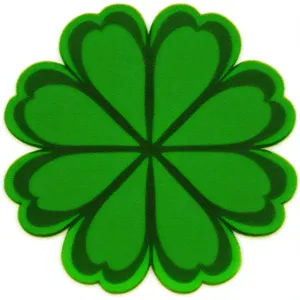 Green Clover Icon Set for Symbolic Design