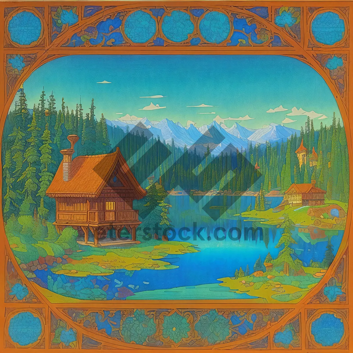 Picture of Ancient Majolica Tray: Artful Jigsaw Puzzle Mosaic