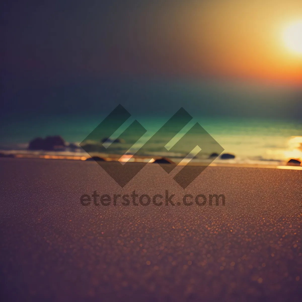 Picture of Golden Horizon: Vibrant Sunset Reflection on Ocean Waves