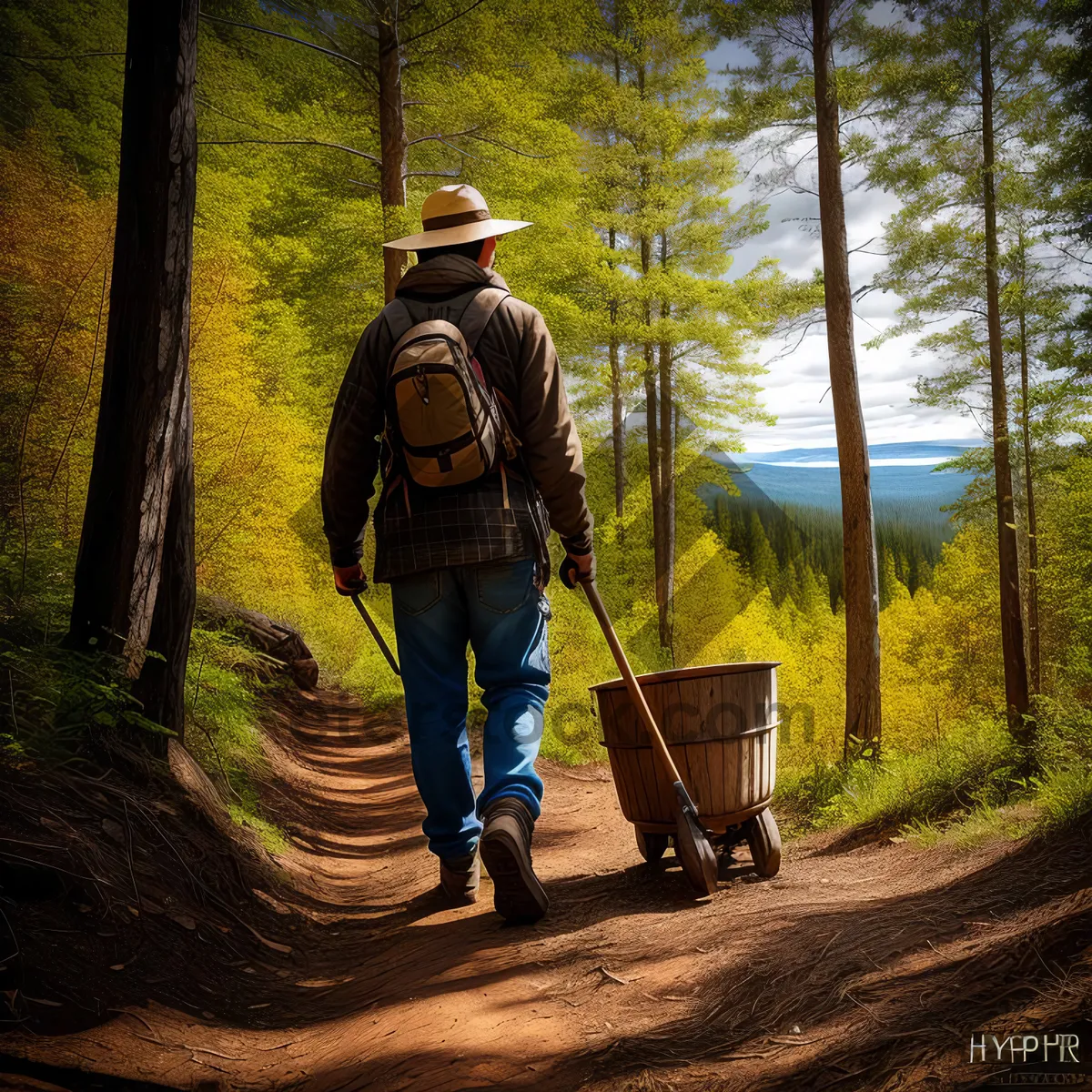 Picture of Nature-loving farmer taking a hike