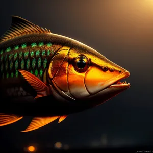 Colorful Underwater Fish with Striking Eye