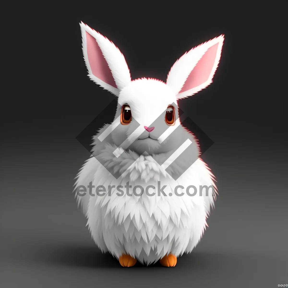 Picture of Fluffy Bunny with Cute Ears - Adorable Easter Pet