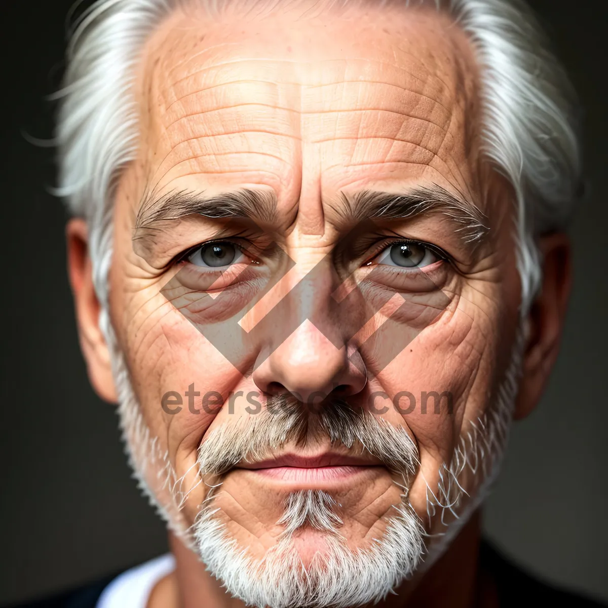 Picture of Gray-haired, Smiling Businessman with Glasses - Portrait of an Aged Baron