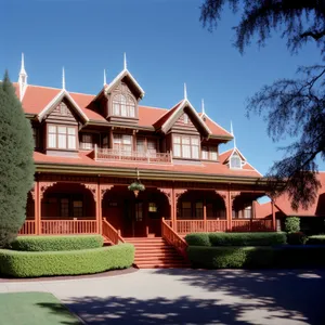 Historic City Residence with Skyward Brick Structure