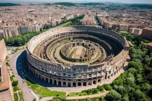 Ancient Roman Sundial in City Center Landmark