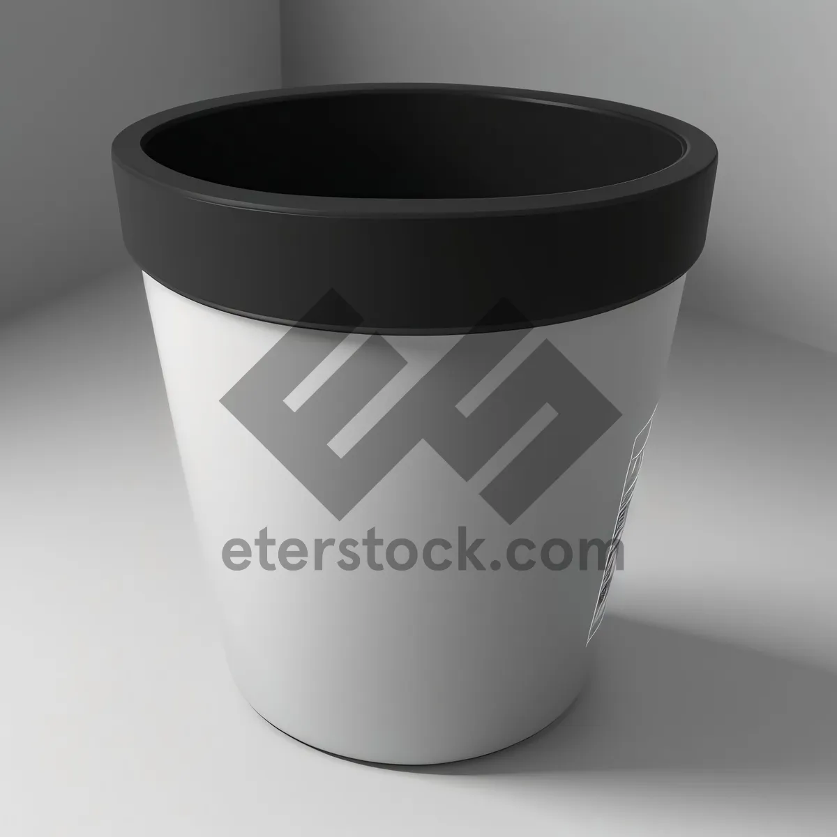 Picture of Caffeine Kick: Empty Ceramic Coffee Mug on Table