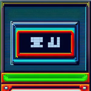 Blank 3D Design Frame with Digital Clock