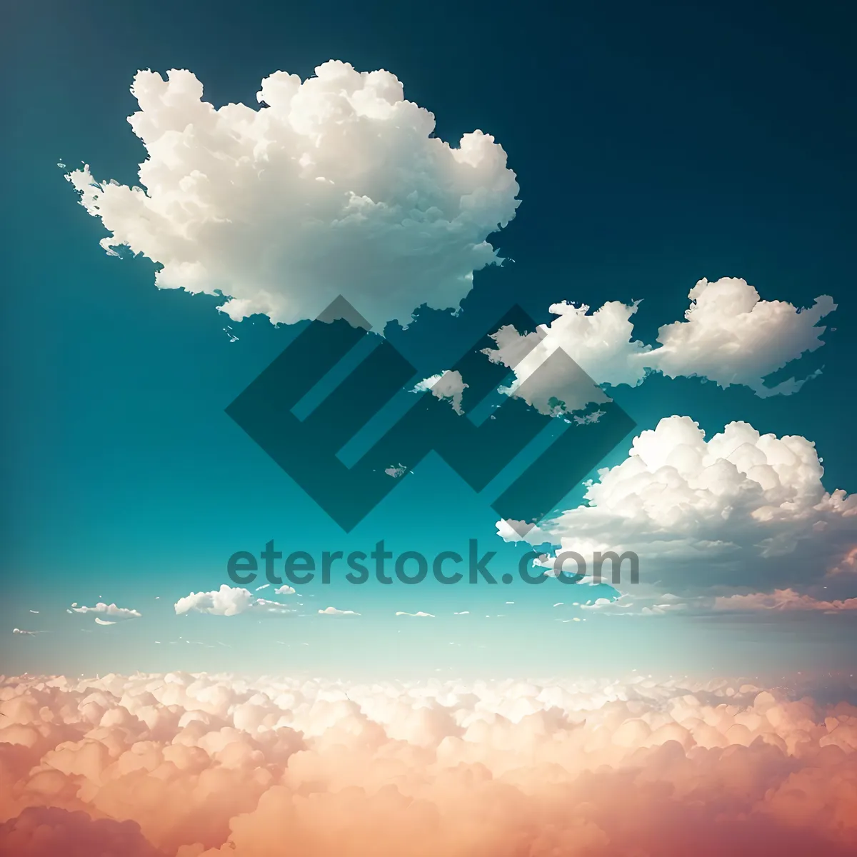 Picture of Vibrant azure clouds dancing under bright sunshine