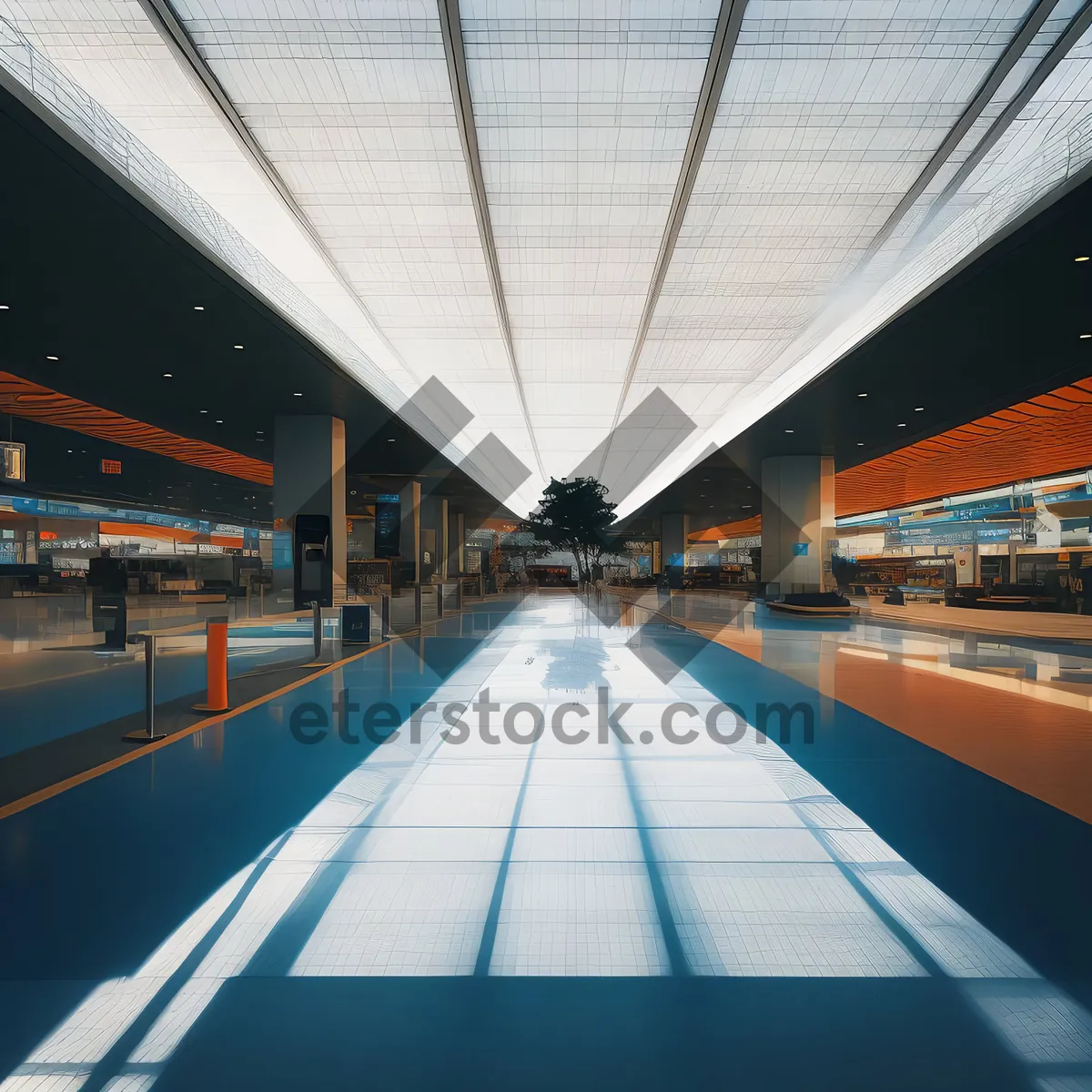 Picture of Modern Urban Transportation Hub: Sleek Metro Station Interior