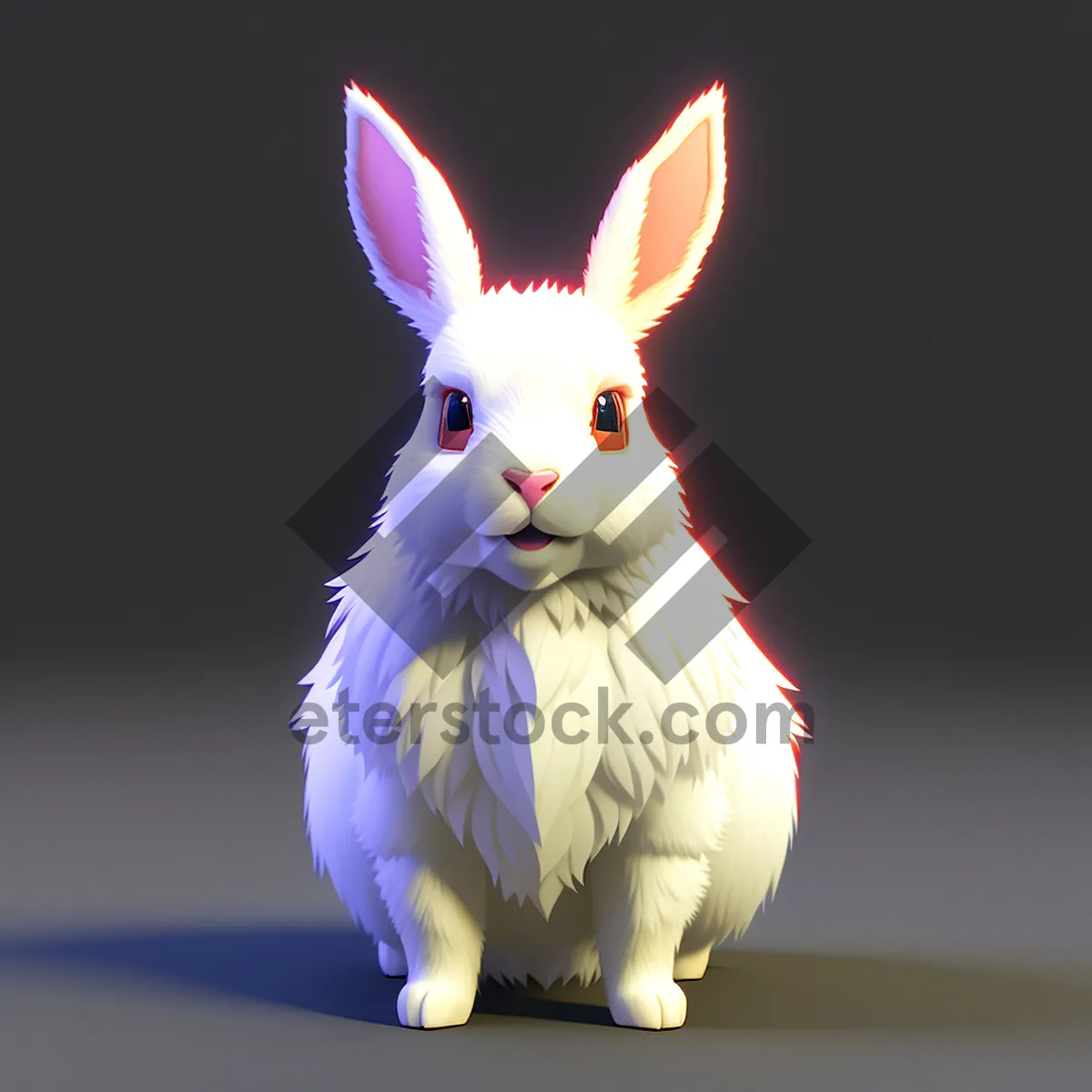 Picture of Fluffy Bunny Sitting in Studio - Easter Pet