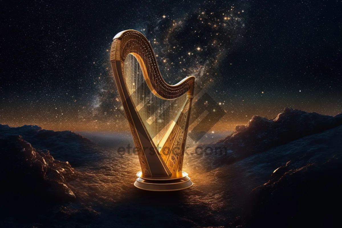 Picture of Nighttime Harp Support Light Music Stringed Instrument