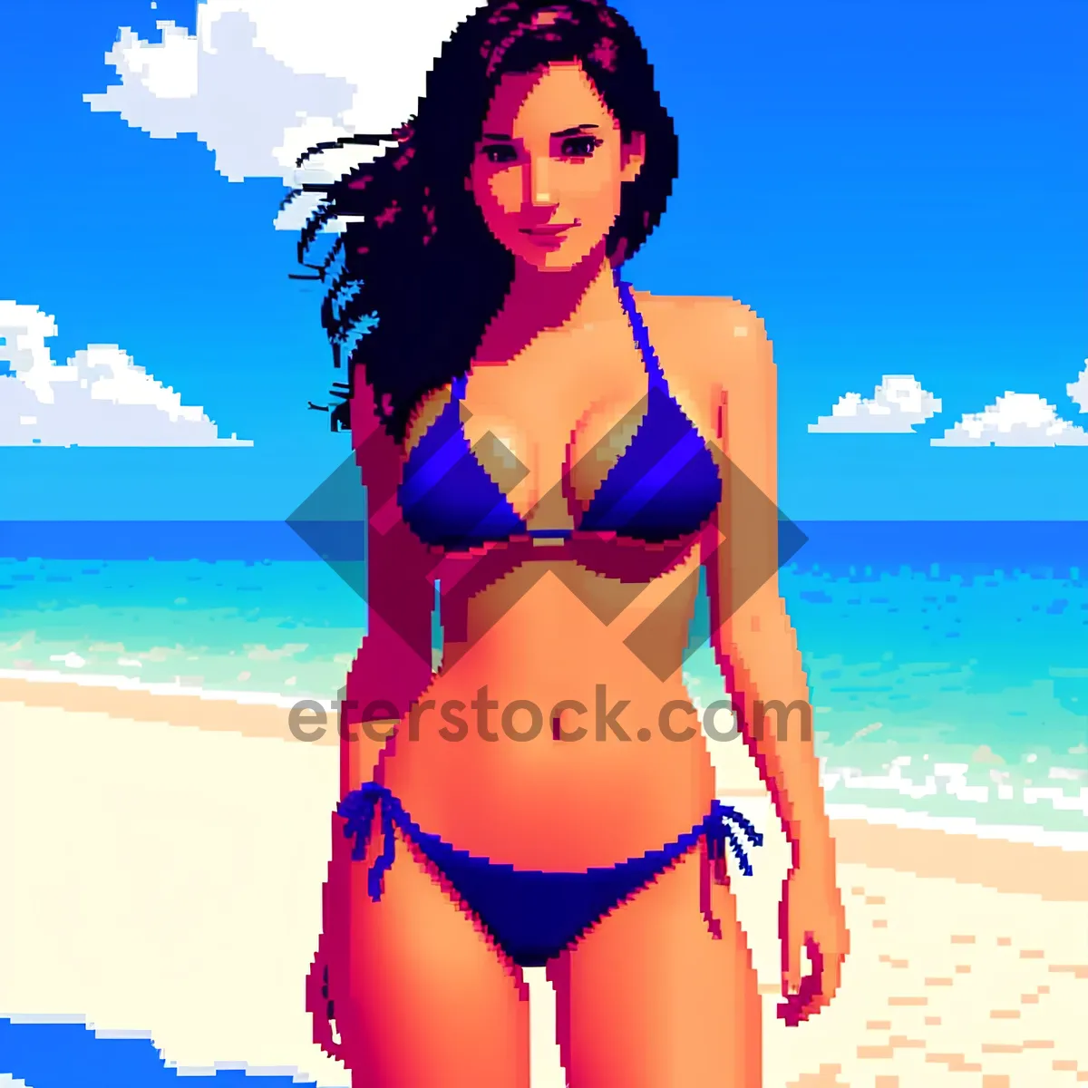 Picture of Exotic Beach Babe in Seductive Swimwear