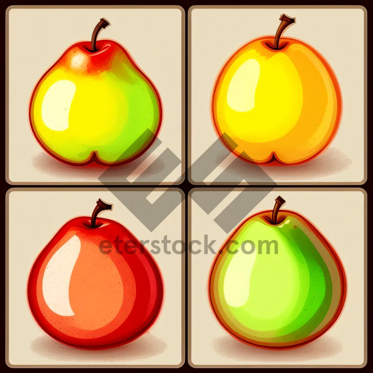 Picture of Bright and Modern Glass Button Icons