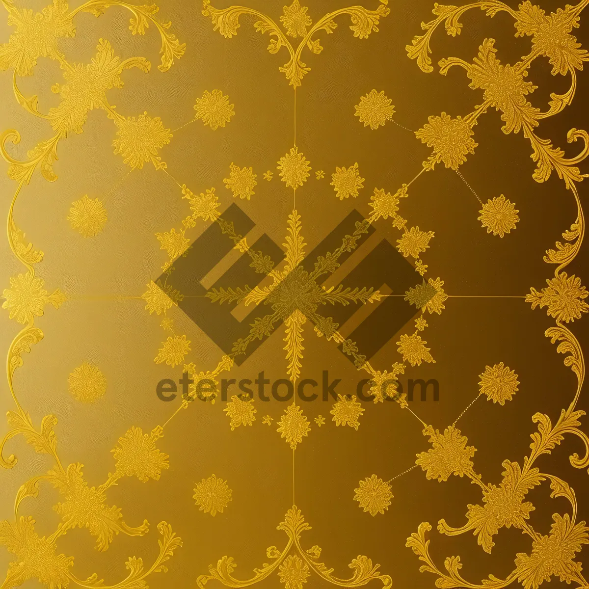 Picture of Damask Floral Vintage Wallpaper with Royal Silhouette