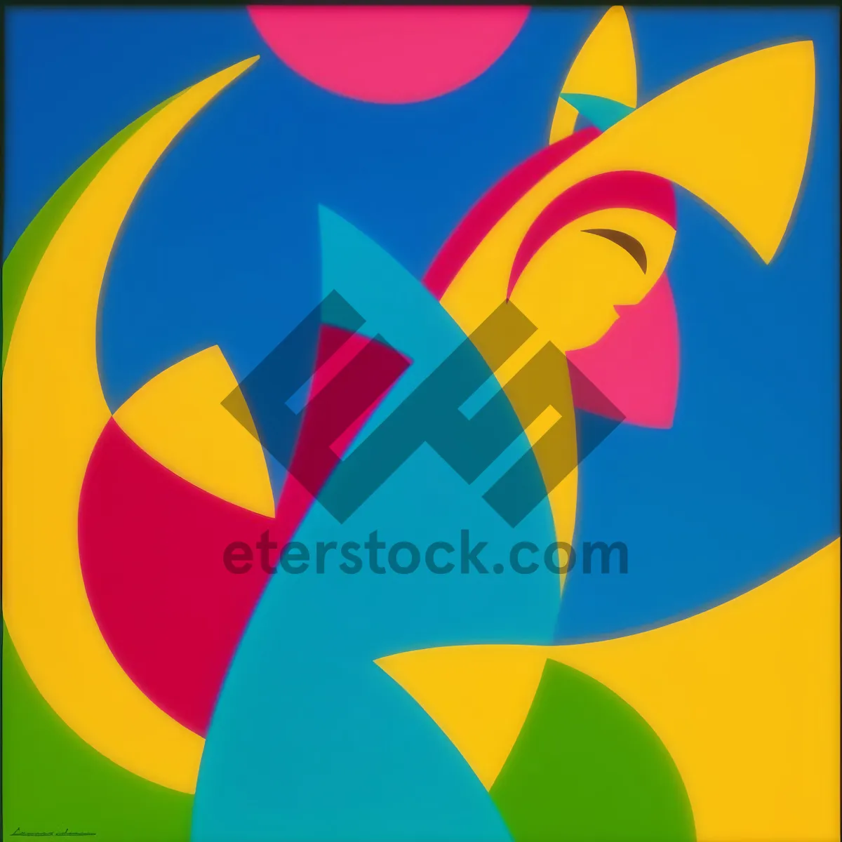 Picture of Creative Graphic Design Symbol: Artistic Flag Icon