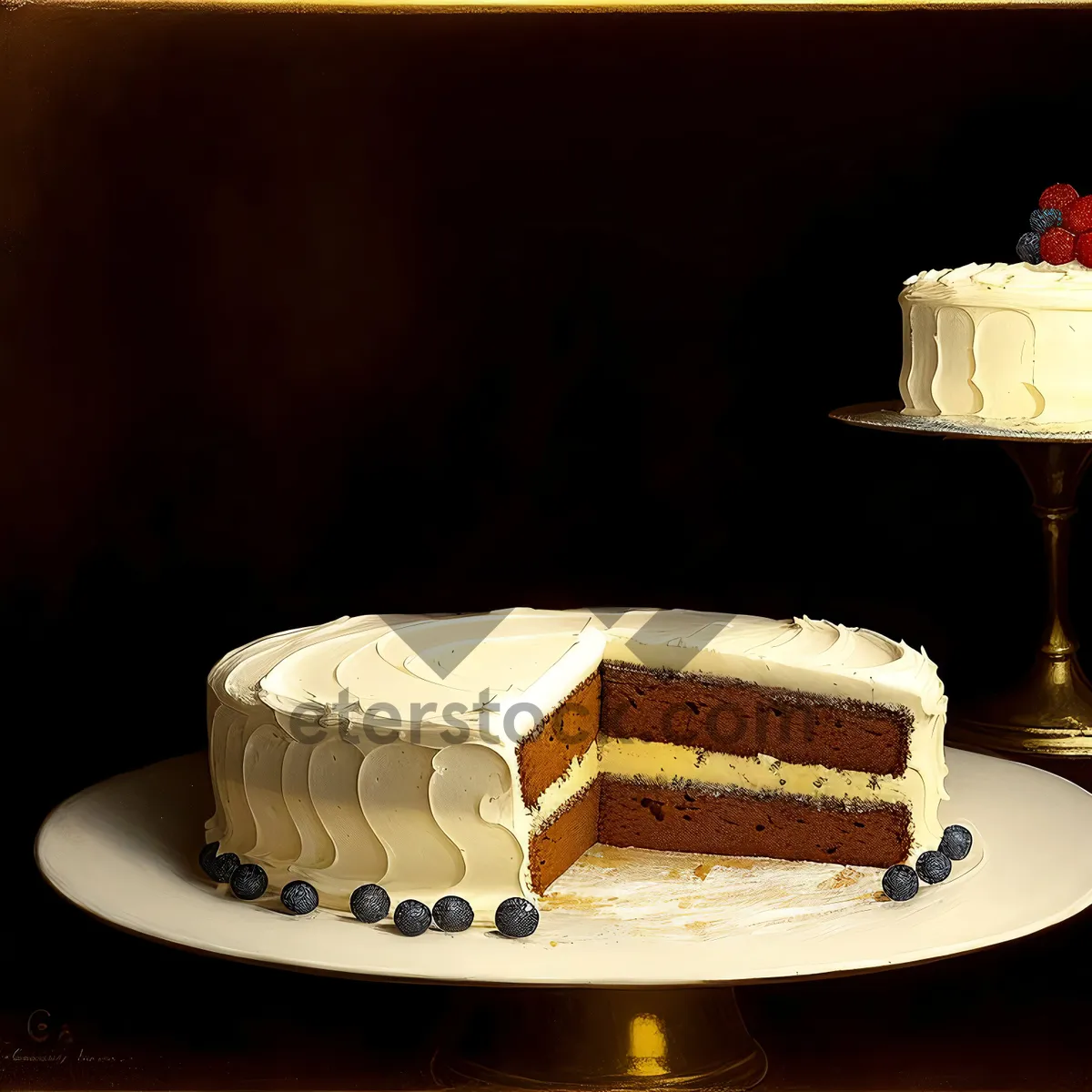 Picture of Delicious Gourmet Cake on Table