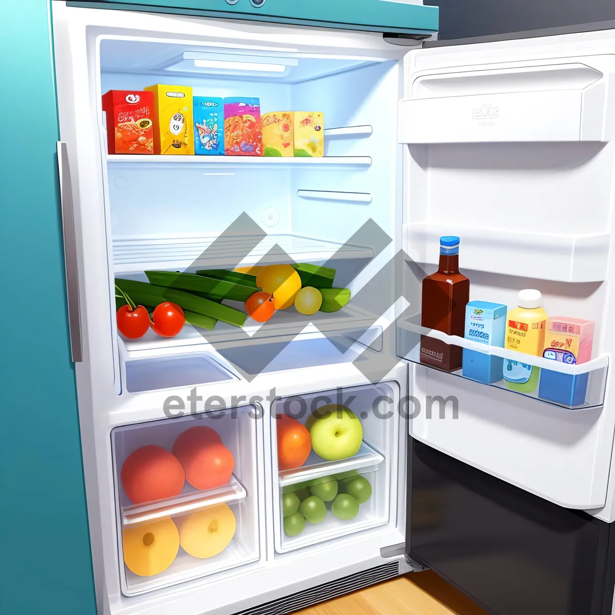 Picture of White Goods Refrigerator for Modern Kitchen