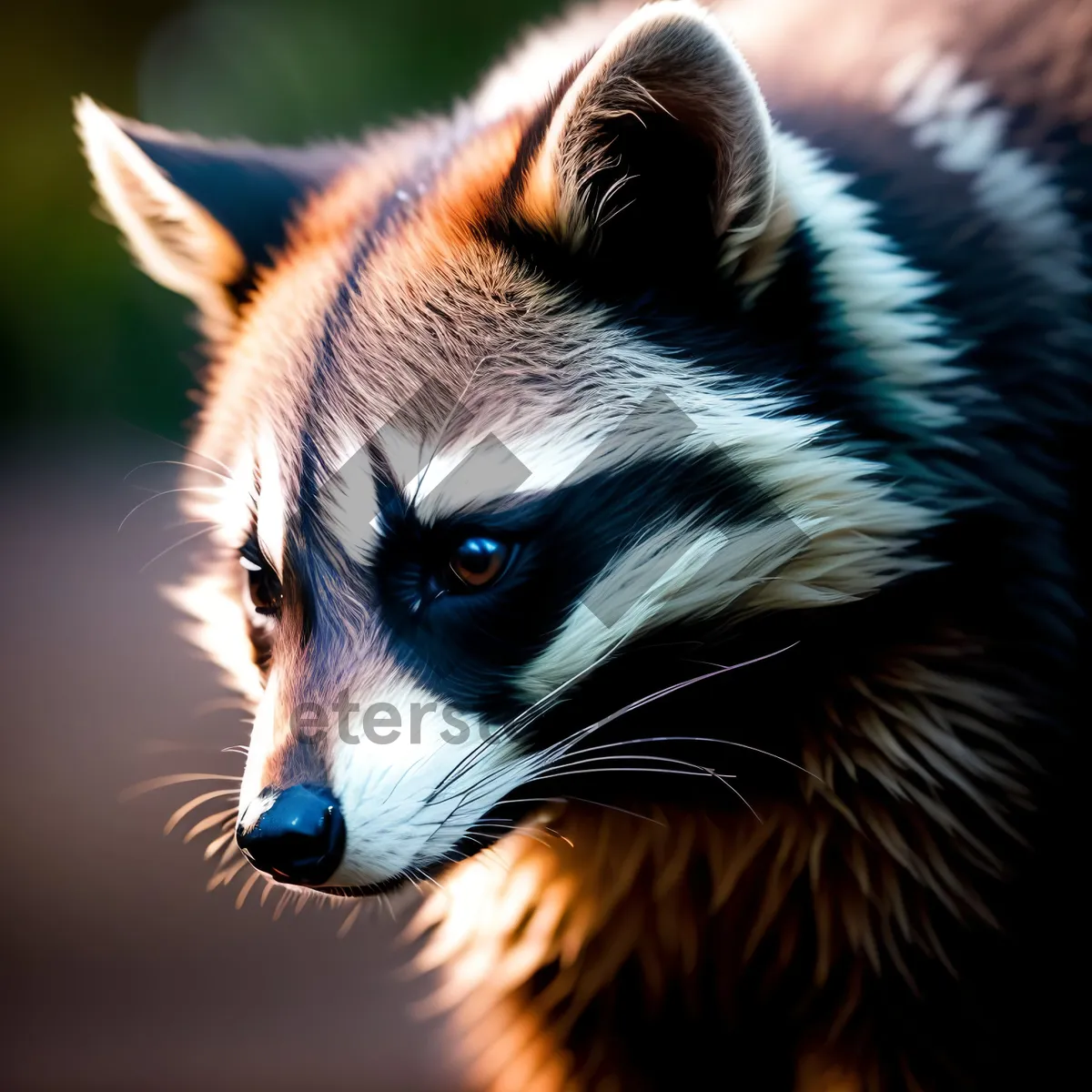 Picture of Furry Feline Portrait: Adorable Kitten with Whiskers