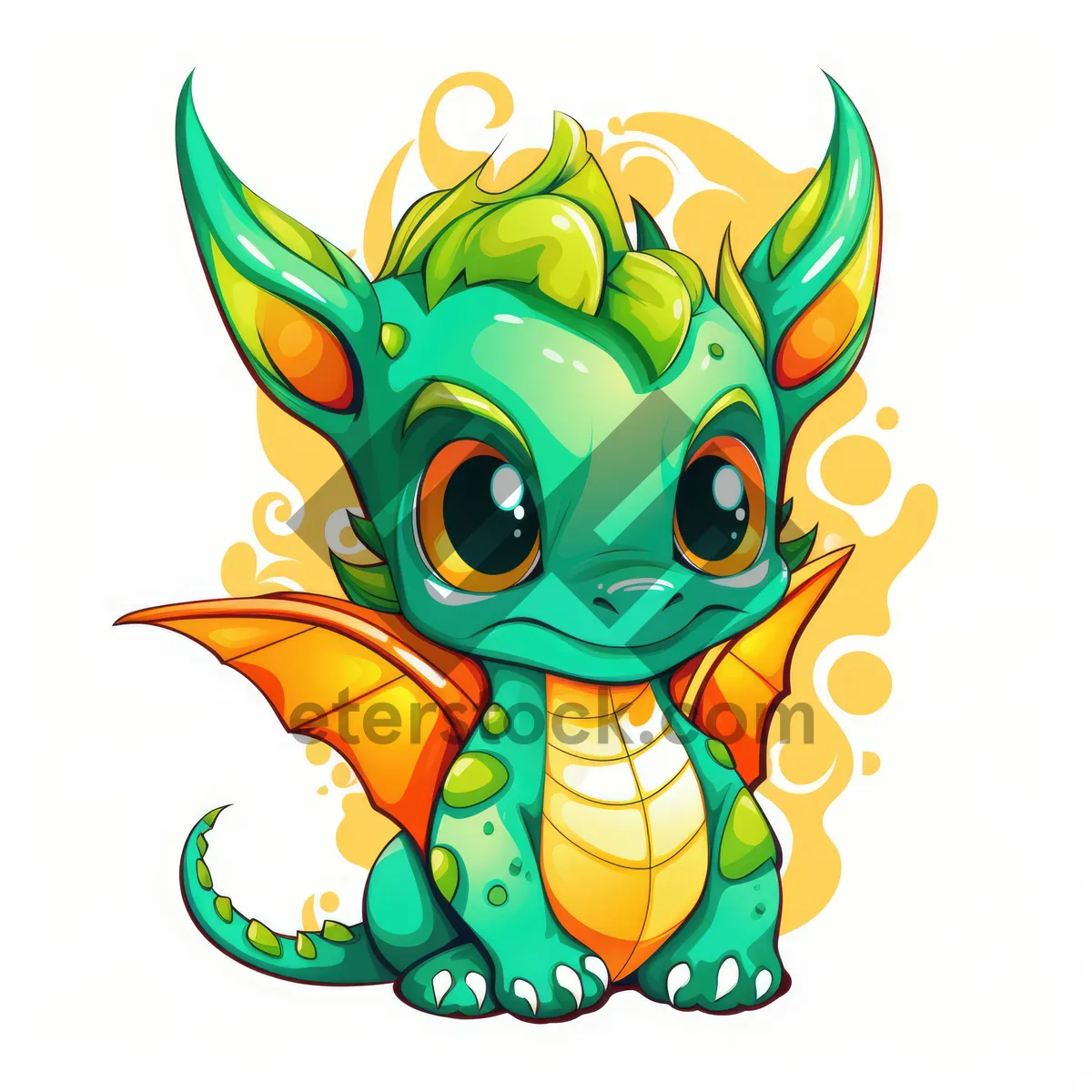 Picture of Happy Cartoon Animal Clip Art Cute Graphic Drawing