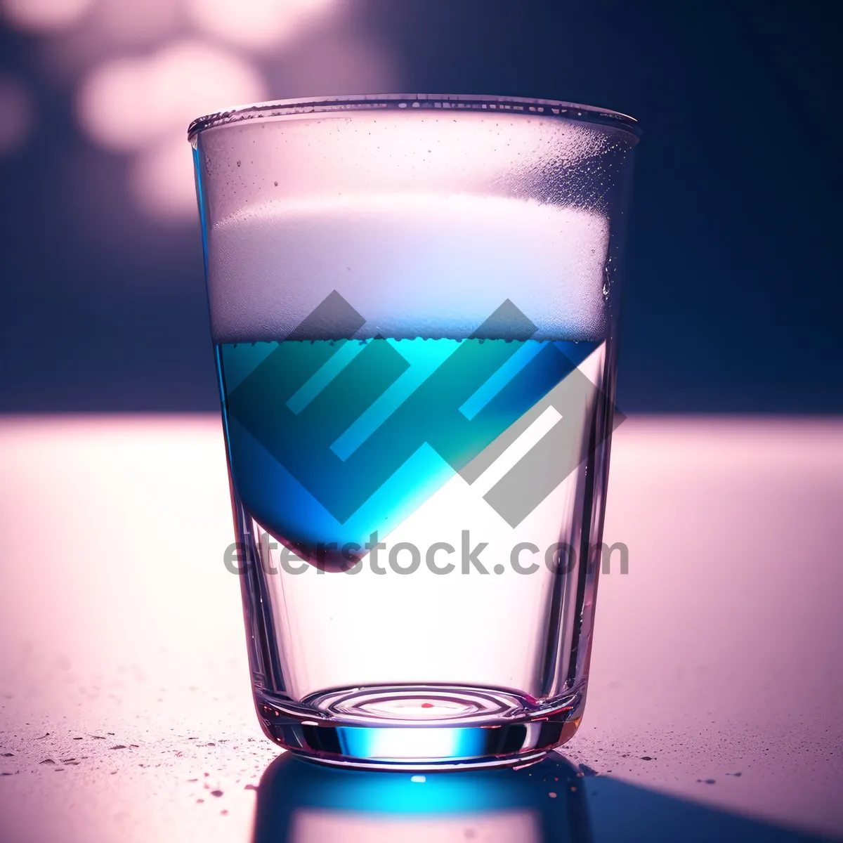 Picture of Golden Refreshment in a Crystal Clear Glass