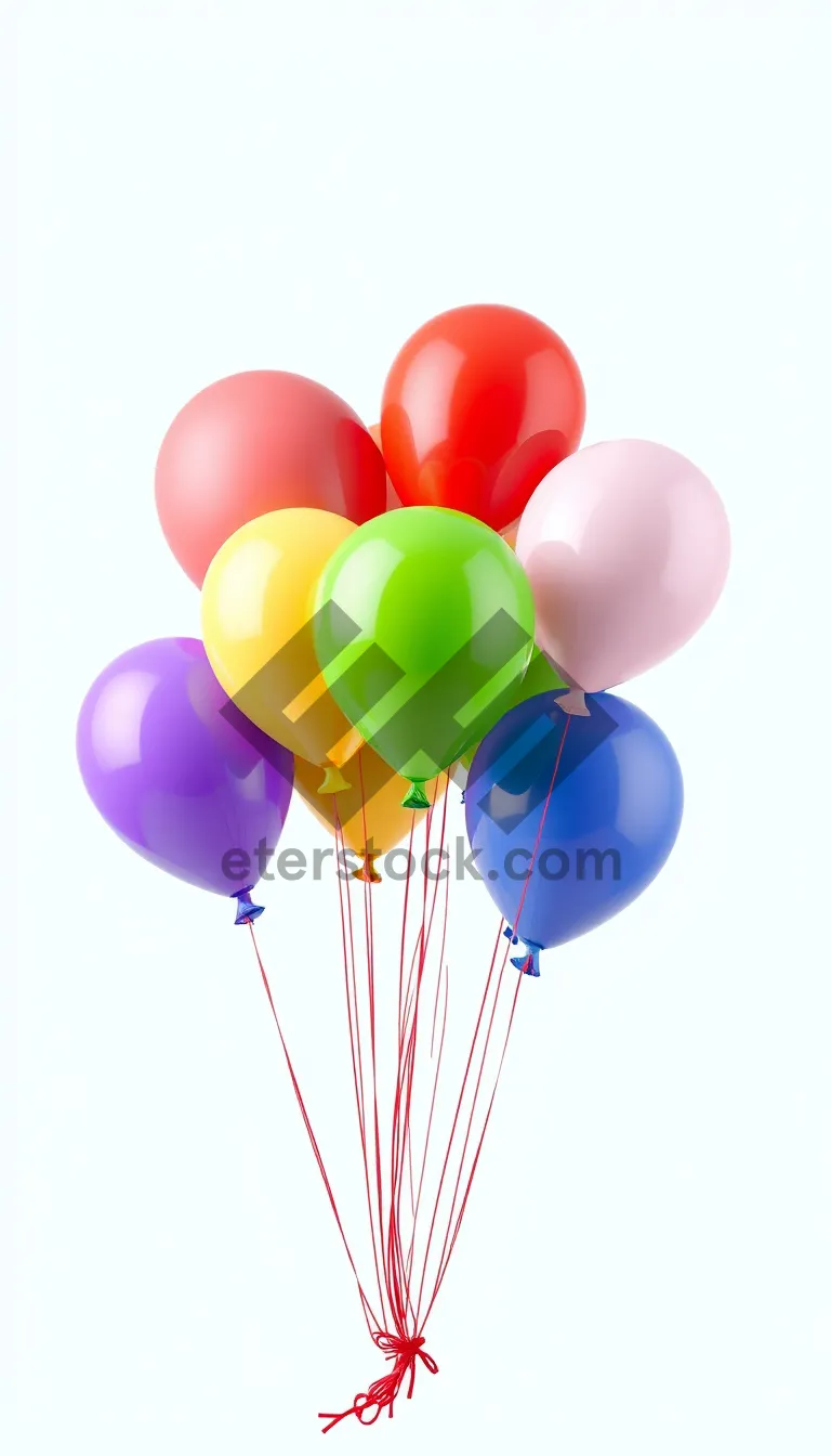 Picture of Colorful Balloon Party Decorations in Pink and Yellow