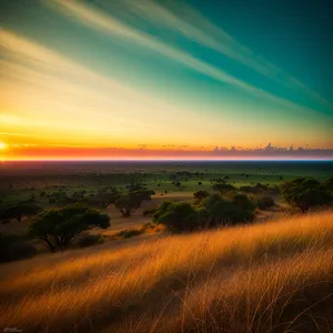 Golden Beach Horizon at Sunset - Serene Coastal Landscape