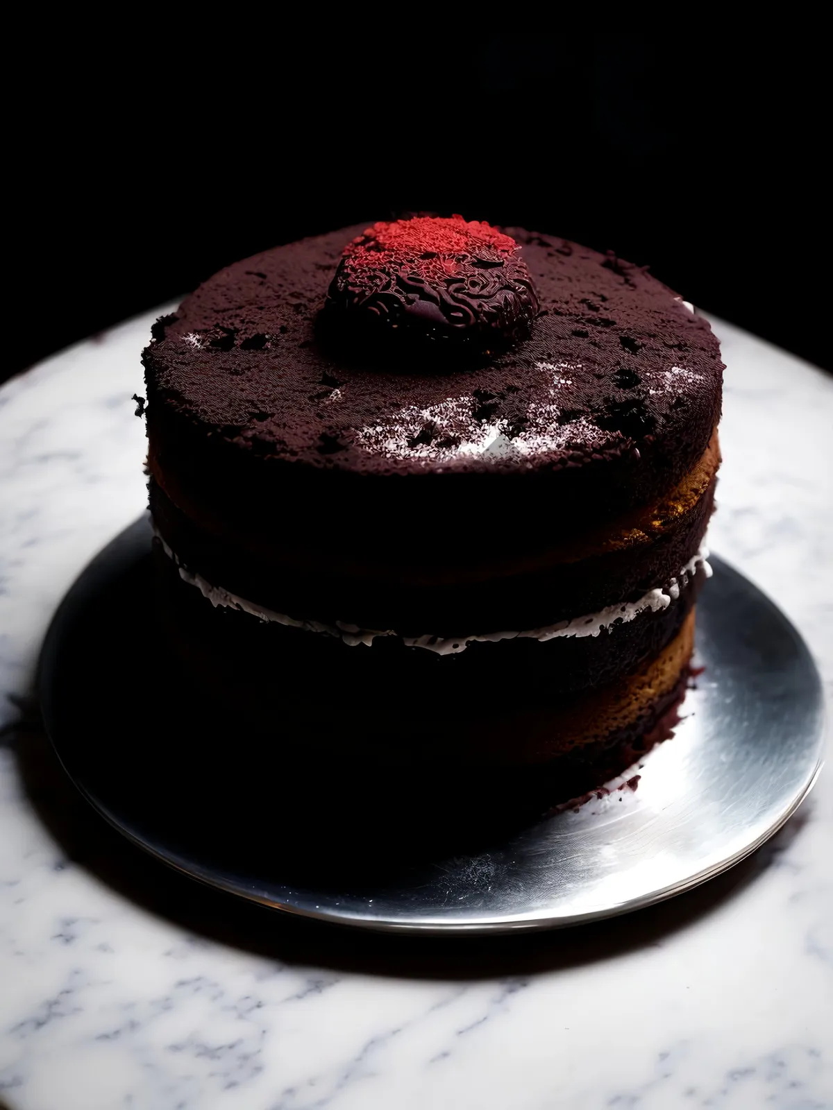 Picture of Decadent Chocolate Puck: A Gourmet Sweet Delight