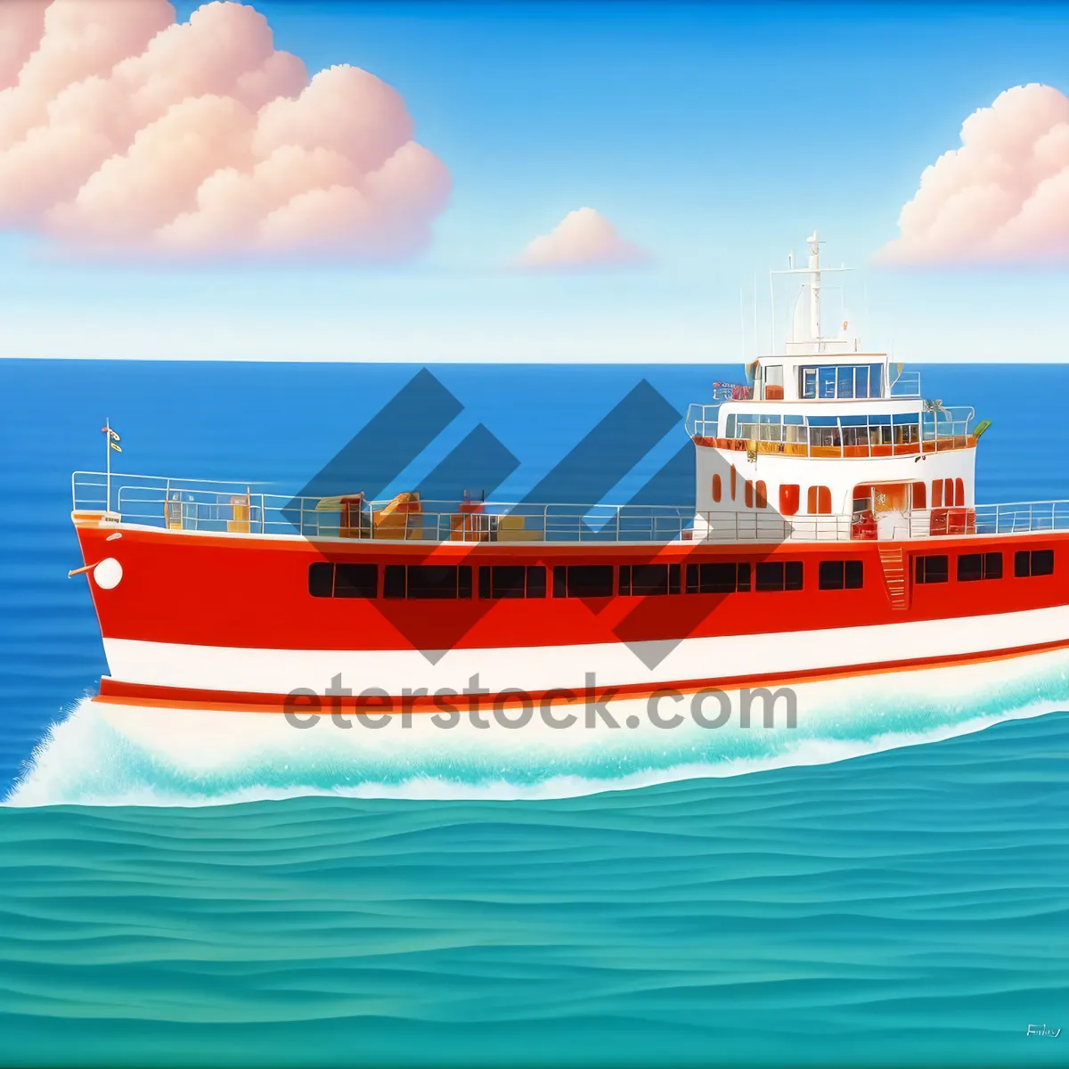 Picture of Luxury cruise ship sailing on the open sea