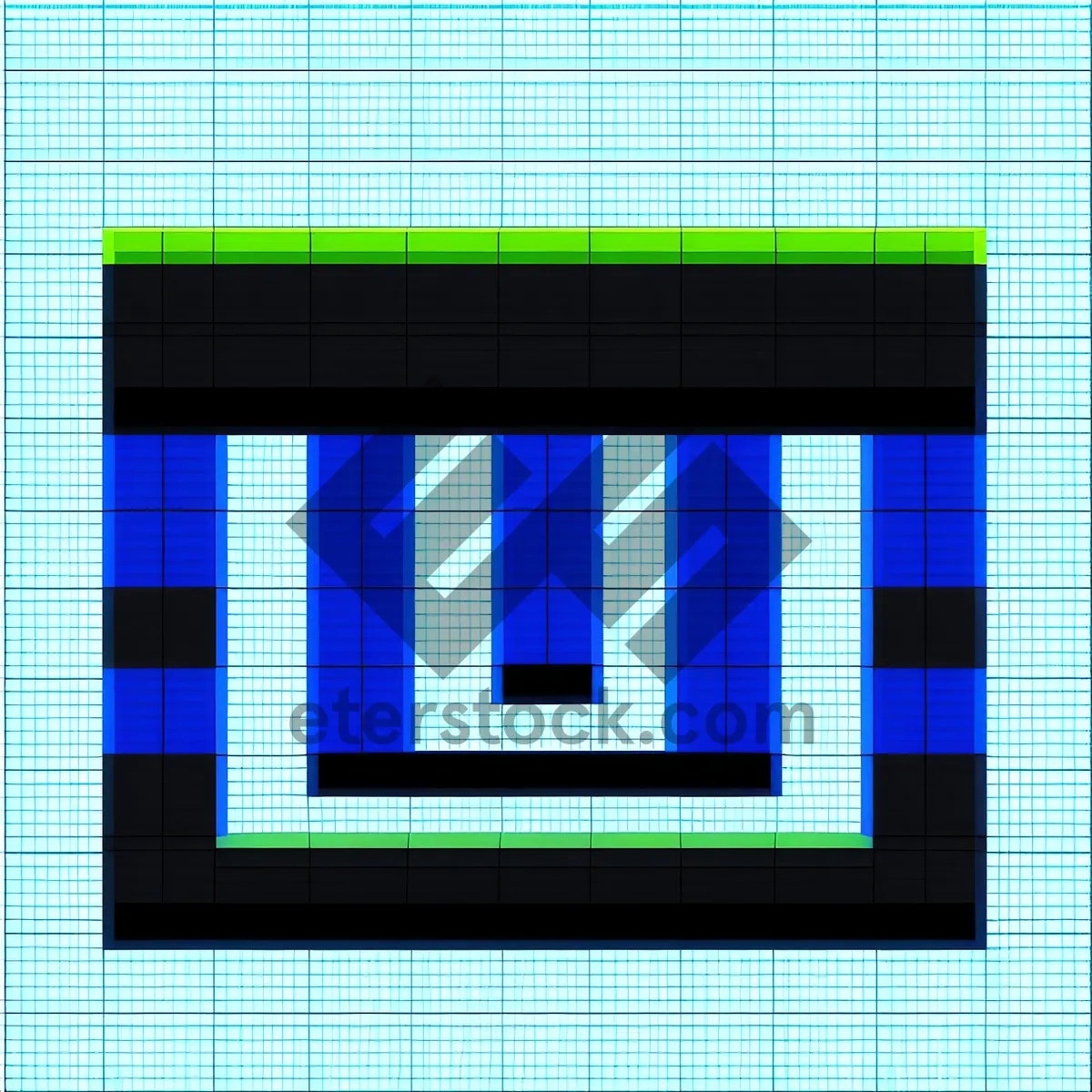 Picture of Digital Mosaic: Modern Grid Pattern on Oscilloscope