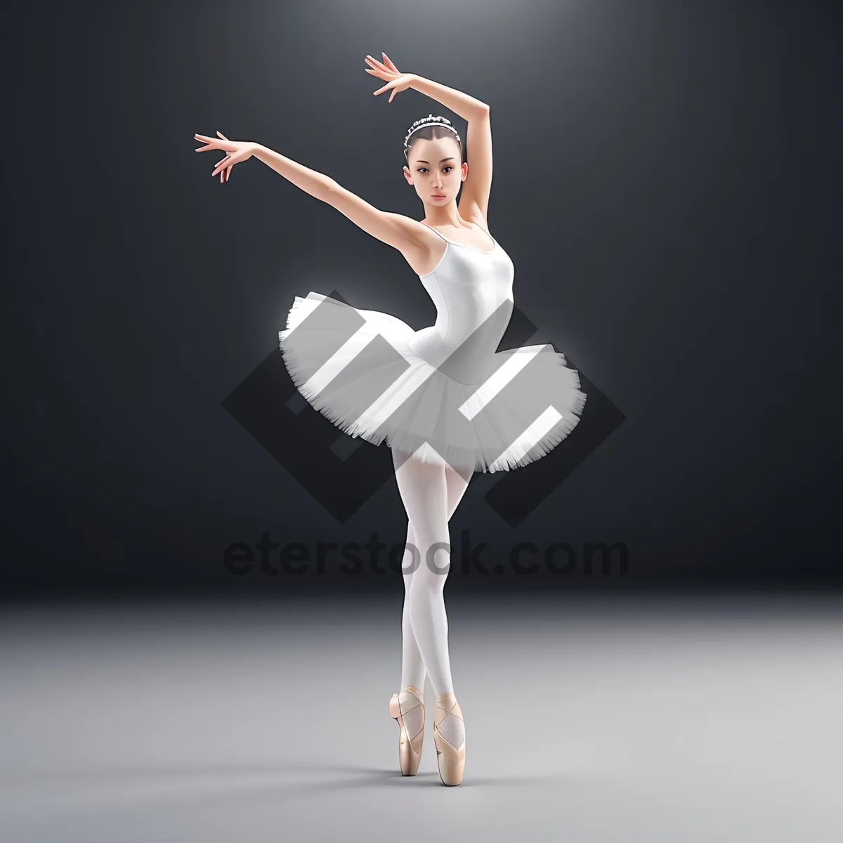 Picture of Graceful Ballerina in Elegant Dance Pose