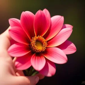 Blooming Pink Daisy Petals