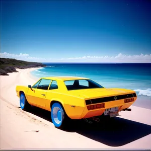 Speedster on the Beach: A Modern Luxury Car