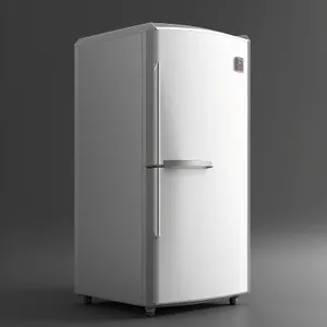 Modern Refrigerator with Sleek White Design and Spacious Storage