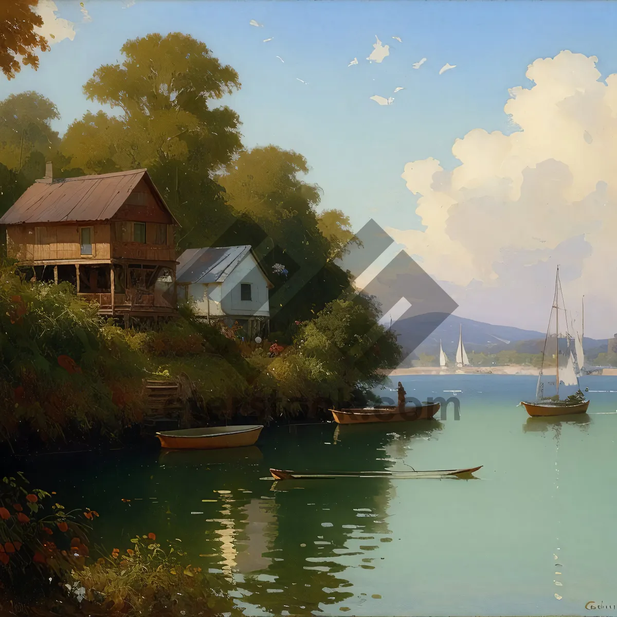 Picture of Serene Lake Retreat - Summer Escape with Charming Boathouse